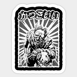 Ninja retro Japanese style for Otaku and Geek Sticker